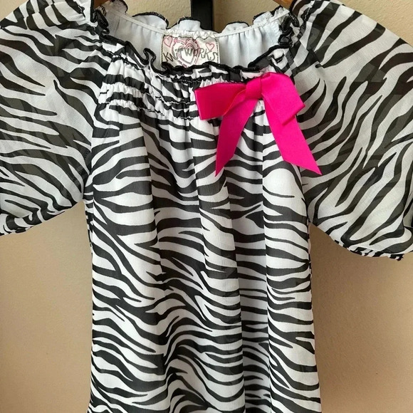 Blouse 6X striped zebra print - Picture 2 of 4